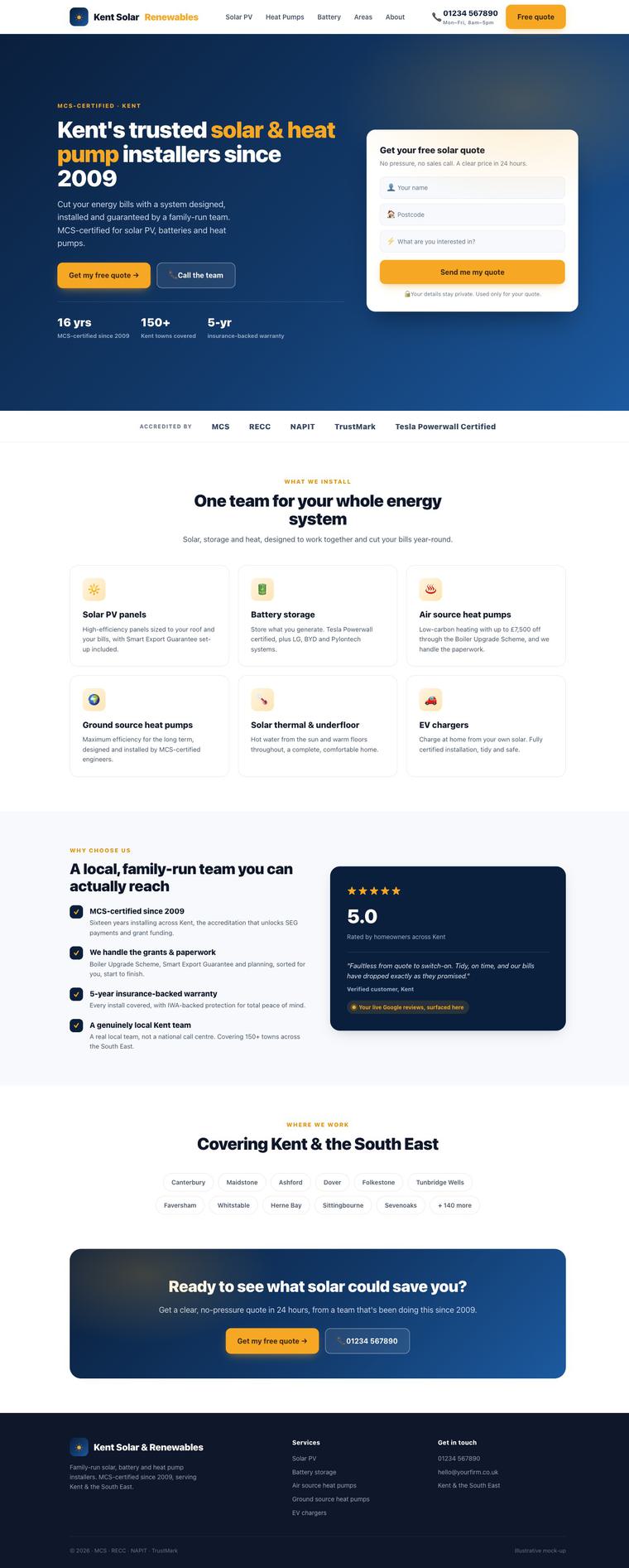 A solar & heat pump installer after
